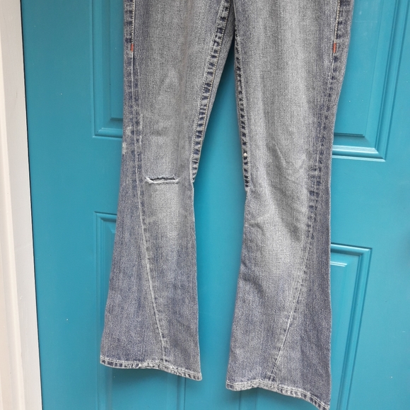 Vintage True Religion Jeans Rainbow Embroidered Bell Bottom All Cotton Flared 28 - Picture 13 of 16